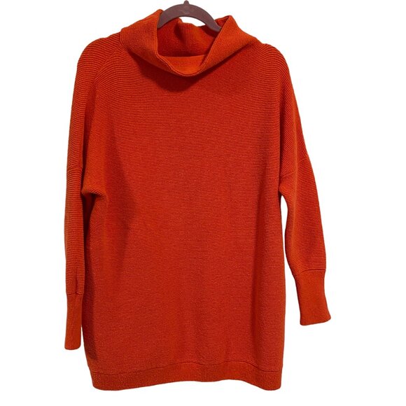 Free People Ottoman Slouchy Orange Oversized Tunic Size S - Picture 1 of 7
